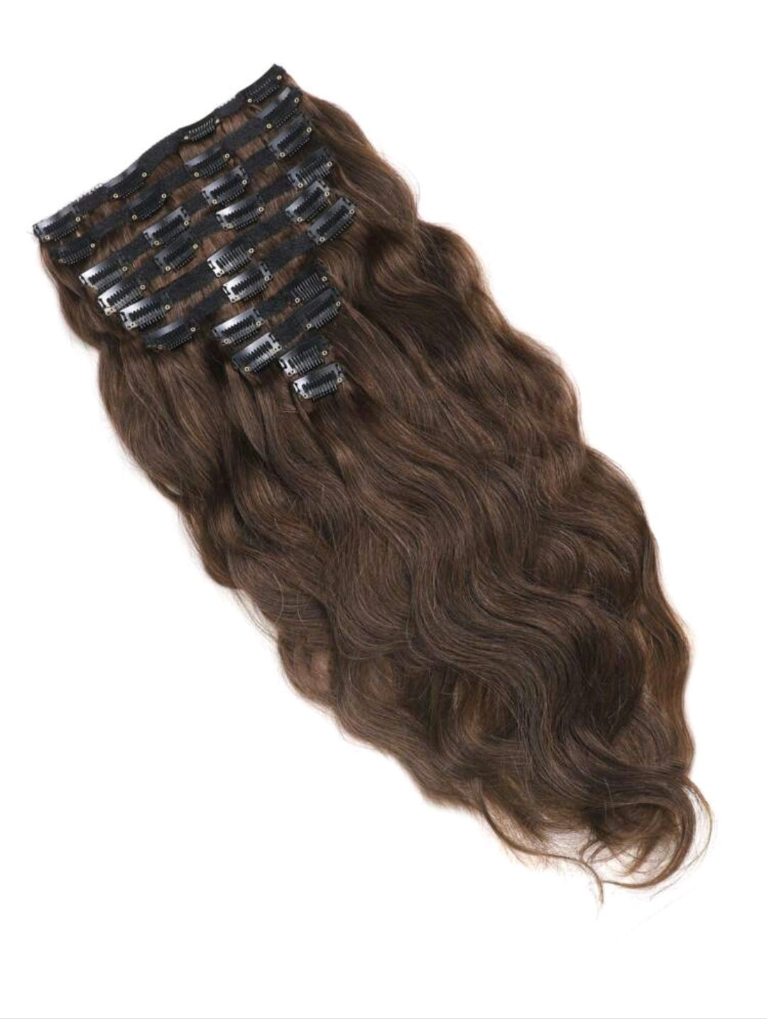 8pcs Brown Natural Wave Hair Extensions