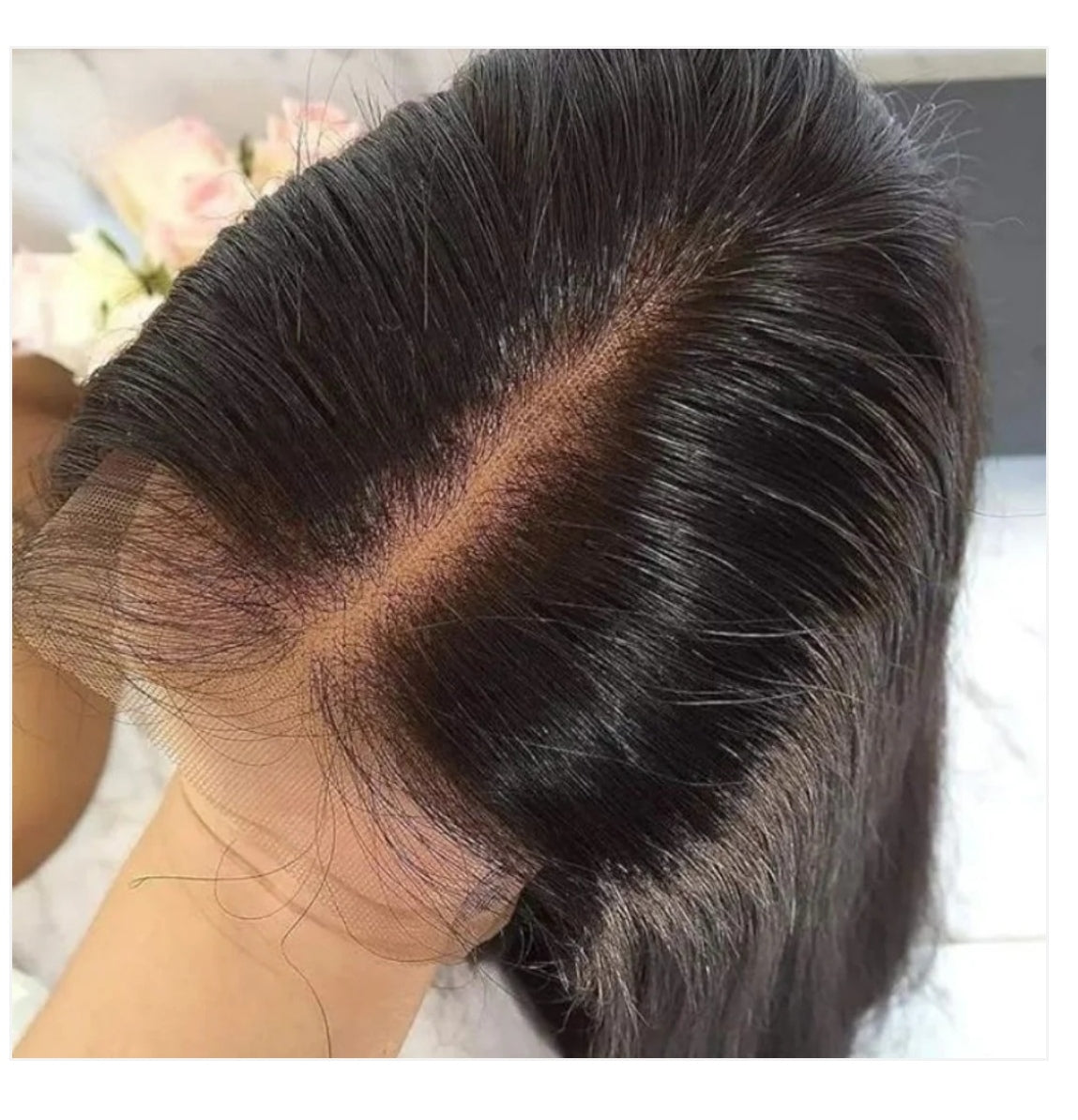 16" Brazilian Hair Full Frontal Wig.