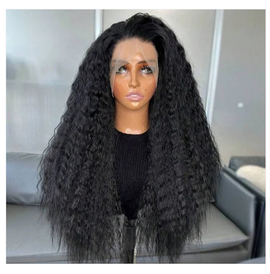 Long Wavy Water Kanekalon Heat Resistant Wig - Human Blend