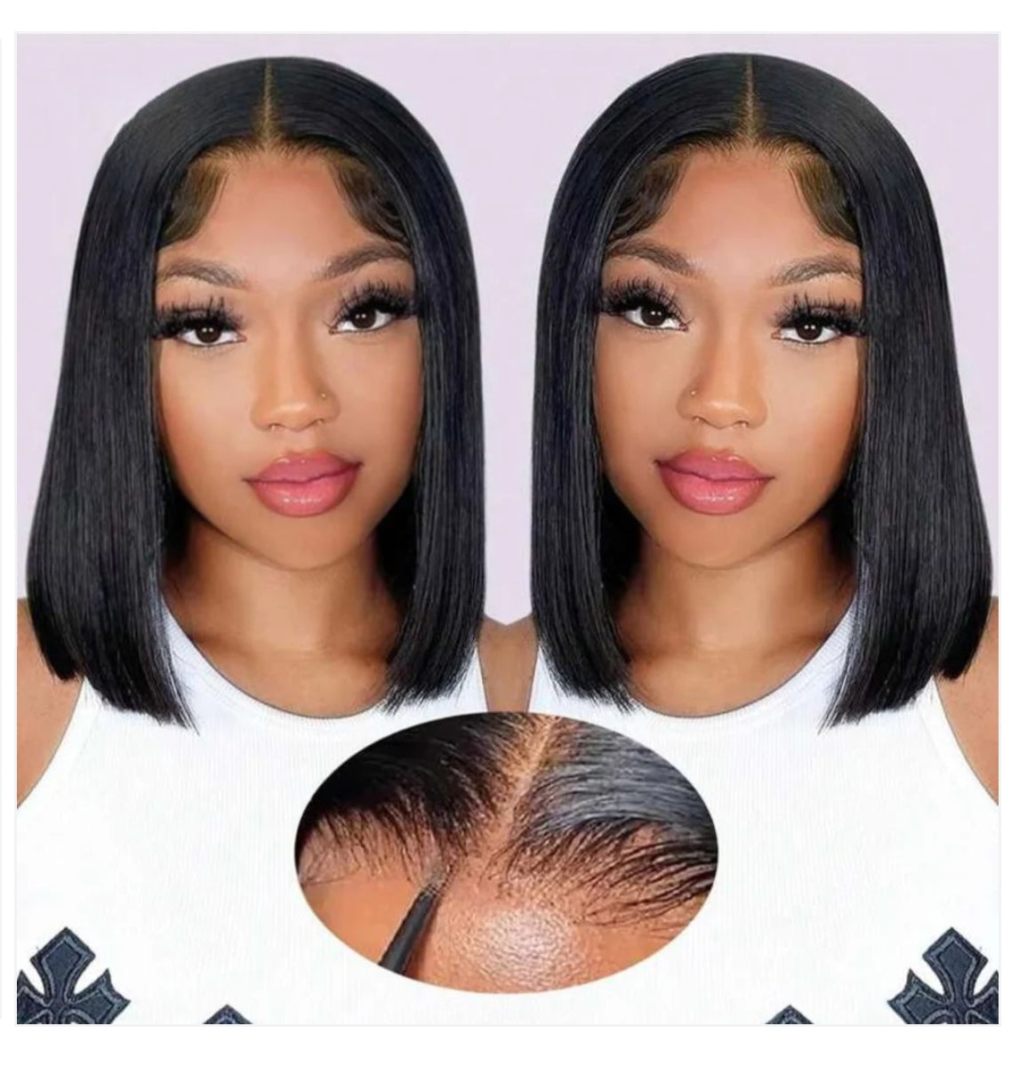 Straight Bob Wig - human hair