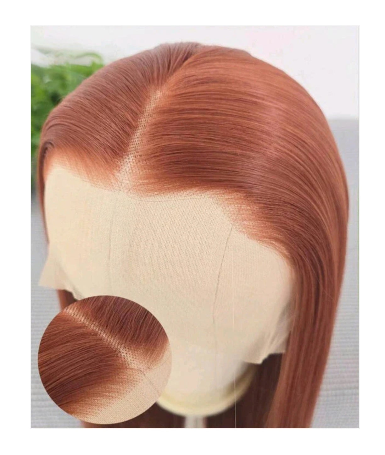 Dark Orange Long Lace Front Wig