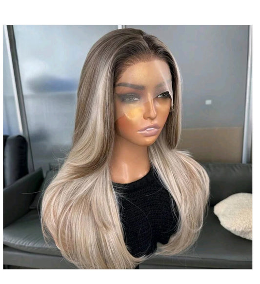 Blonde Ombre Lace Front Wig - Human Blend
